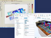 A thumbnail image depicting a dated and modern view of the COMSOL Multiphysics<sup>®</sup> user interface.
